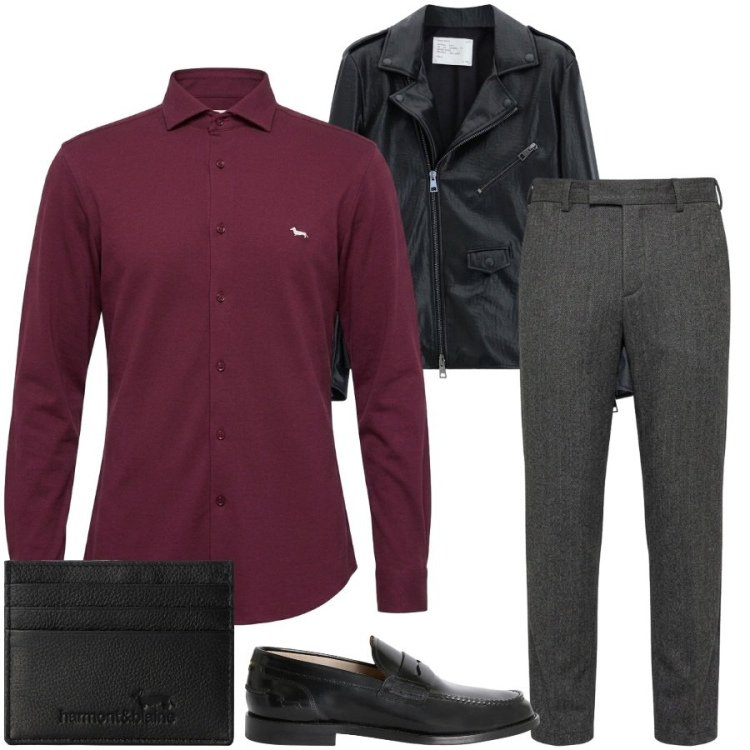 Outfit uomo - Total look #2476059. Stile Business/Elegante per Ufficio. Abbinamento con camicie, pantaloni, portafogli, scarpe stringate, giacche.