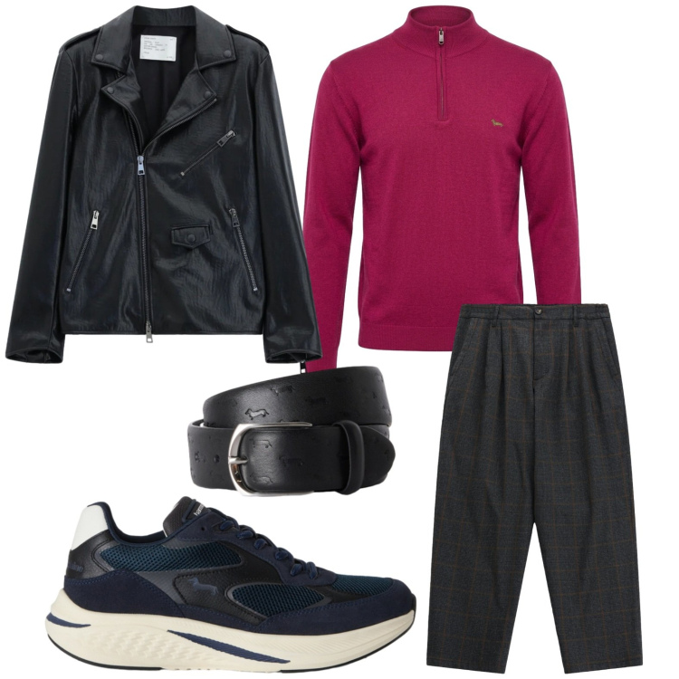 Outfit uomo - Pull vivace. Stile Trendy per Tutti i giorni. Abbinamento con maglieria, cinture, sneakers, giacche, pantaloni.