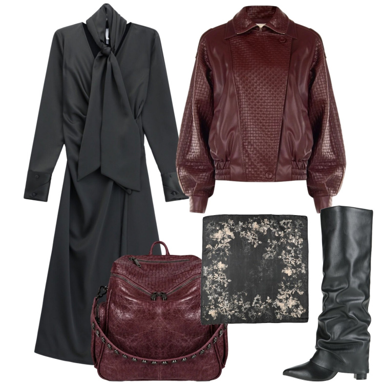 Outfit donna - Gli stivali con la ghetta. Stile Trendy per Ufficio. Abbinamento con sciarpe, stivali, vestiti lunghi, giacche, zaini.