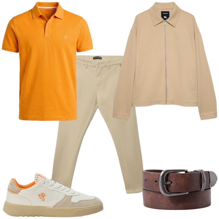 Outfit uomo - Total look #2476264. Stile Casual per Tutti i giorni. Abbinamento con sneakers, polo, cinture, pantaloni chino, cappotti.
