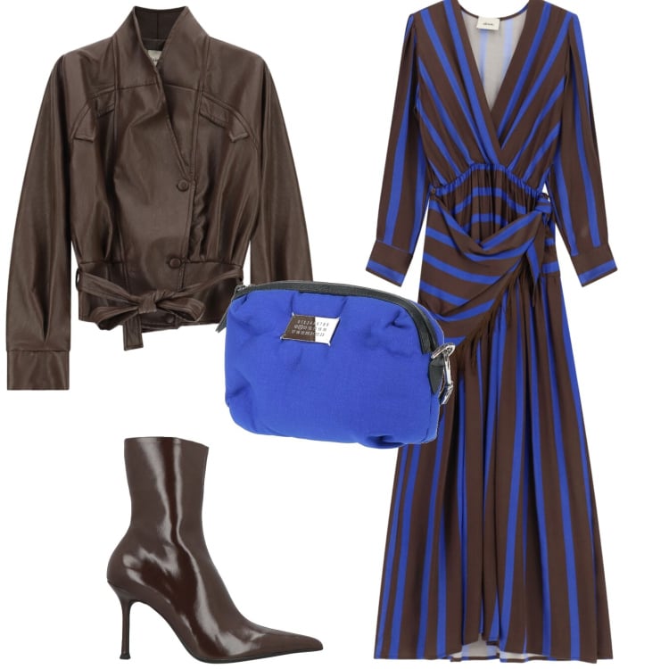 Outfit donna - Serata evento speciale. Stile Casual chic per Serata fuori. Abbinamento con stivaletti, marsupi, giacche, vestiti lunghi.