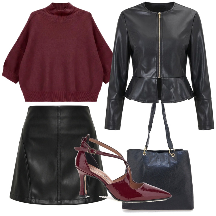 Outfit donna - Iconic Business Woman. Stile Casual per Ufficio. Abbinamento con maglieria, minigonne, giacche, décolleté, shopping bag.