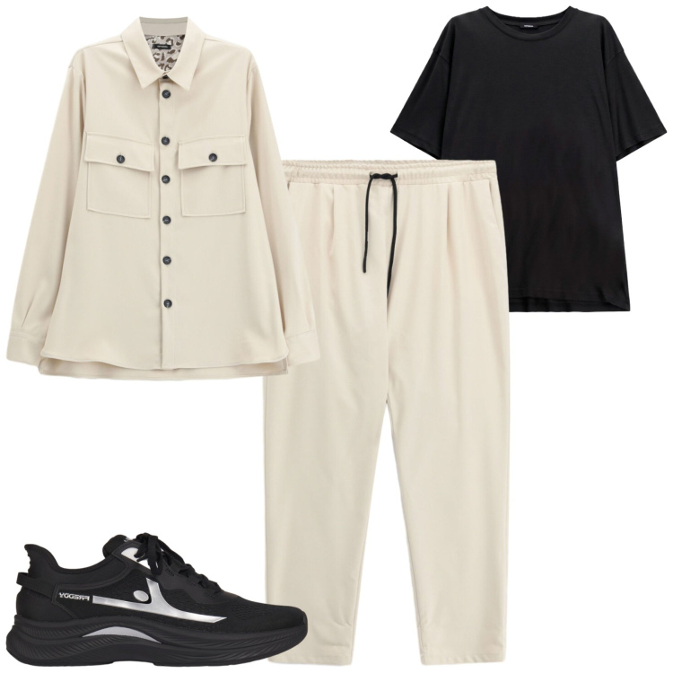 Outfit uomo - City. Stile Casual per Tutti i giorni. Abbinamento con pantaloni, t-shirt, cappotti, sneakers.
