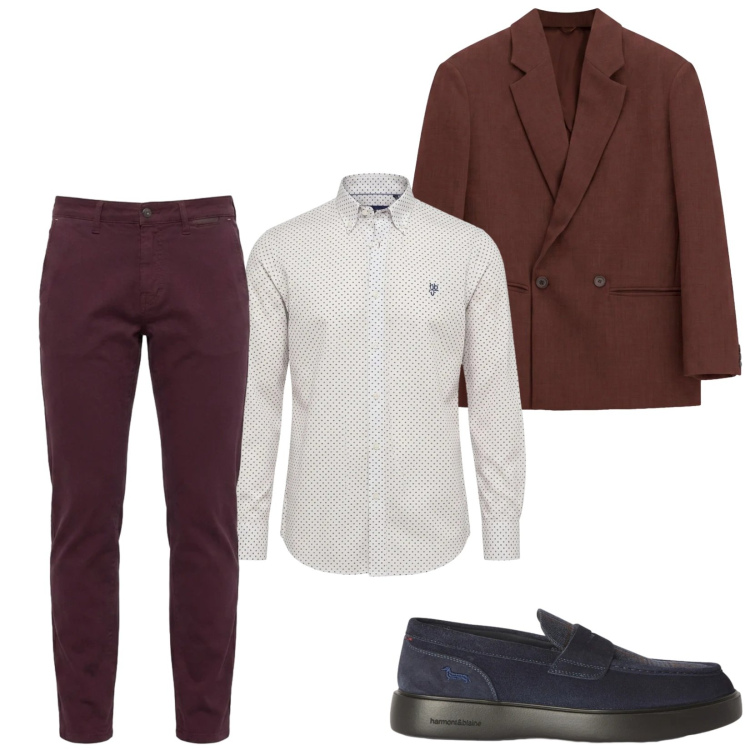 Outfit uomo - Total look #2476950. Stile Business/Elegante per Ufficio. Abbinamento con scarpe stringate, pantaloni, camicie, giacche.