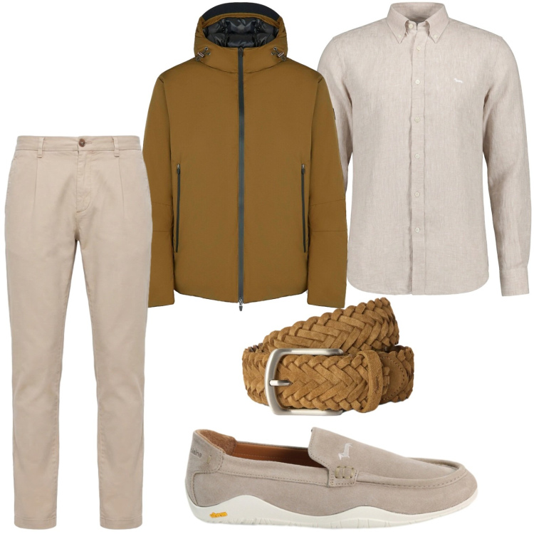 Outfit uomo - Accessori decisi. Stile Casual per Tutti i giorni. Abbinamento con cinture, pantaloni, scarpe stringate, camicie, eskimo.