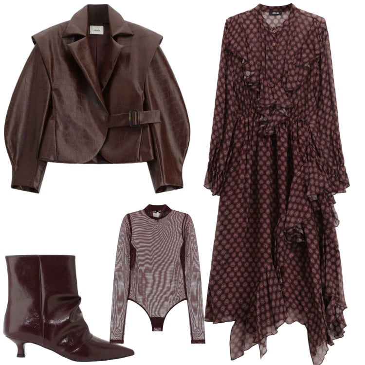 Outfit donna - Boho chic ufficio tempo libero. Stile Boho per Tutti i giorni. Abbinamento con body, bomber, vestiti asimmetrici, stivaletti.