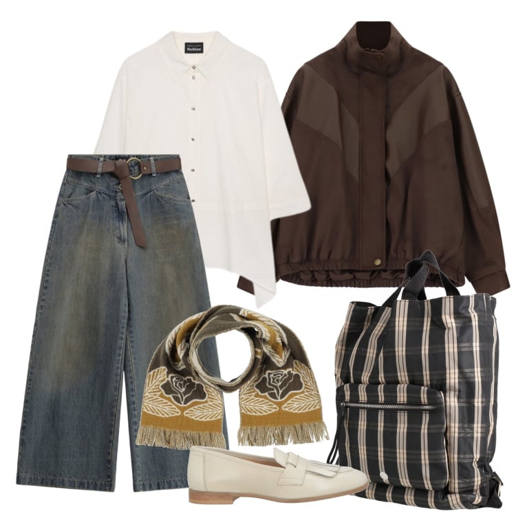 Outfit donna - Settembre. Stile Casual per Tutti i giorni. Abbinamento con zaini, sciarpe, mocassini, jeans boyfriend, bomber, camicie.