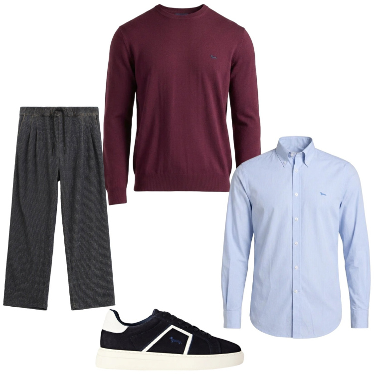 Outfit uomo - Total look #2477480. Stile Casual per Tutti i giorni. Abbinamento con sneakers, maglieria, camicie, pantaloni.