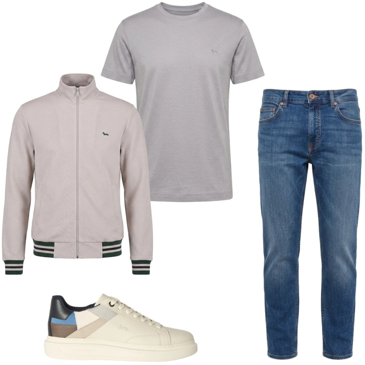 Outfit uomo - Total look #2477508. Stile Trendy per Tutti i giorni. Abbinamento con sneakers, t-shirt, jeans, felpe.