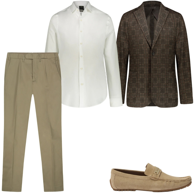 Outfit uomo - Total look #2477540. Stile Business/Elegante per Ufficio. Abbinamento con scarpe stringate, camicie, pantaloni, giacche.