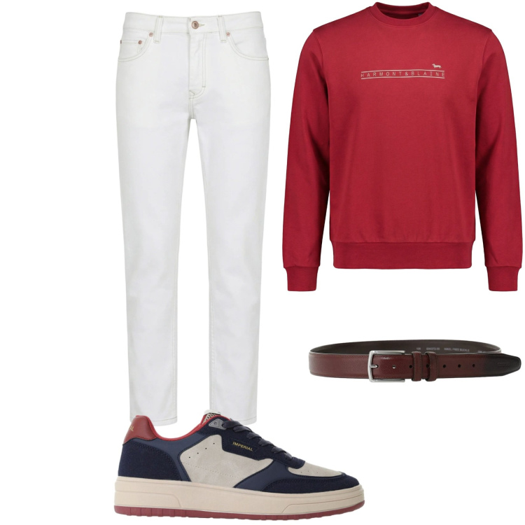 Outfit uomo - Total look #2477582. Stile Trendy per Tutti i giorni. Abbinamento con jeans, felpe, cinture, sneakers.