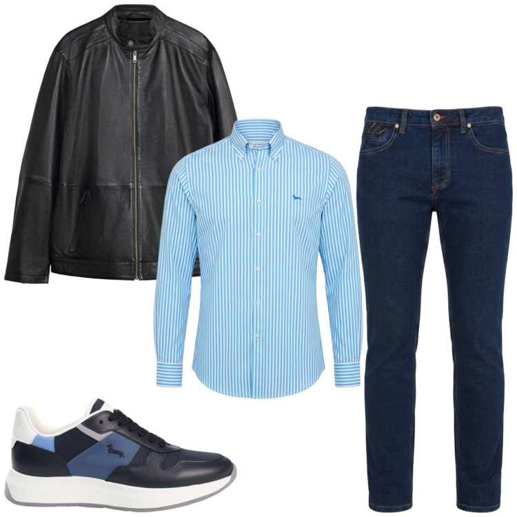Outfit uomo - Total look #2477750. Stile Trendy per Tutti i giorni. Abbinamento con jeans, camicie, sneakers, giacche.