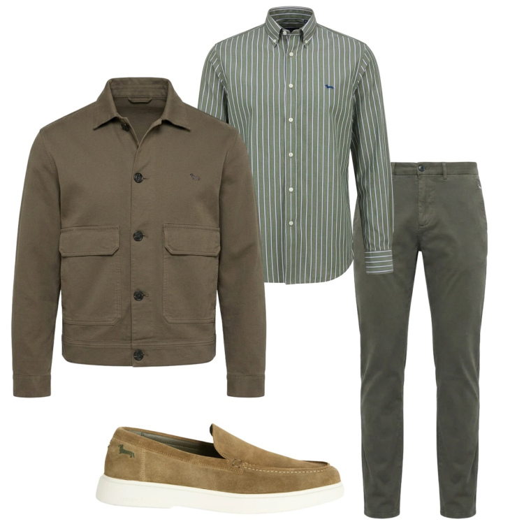 Outfit uomo - Harmont &Blaine. Stile Urban per Ufficio. Abbinamento con camicie, cappotti, pantaloni, scarpe stringate.