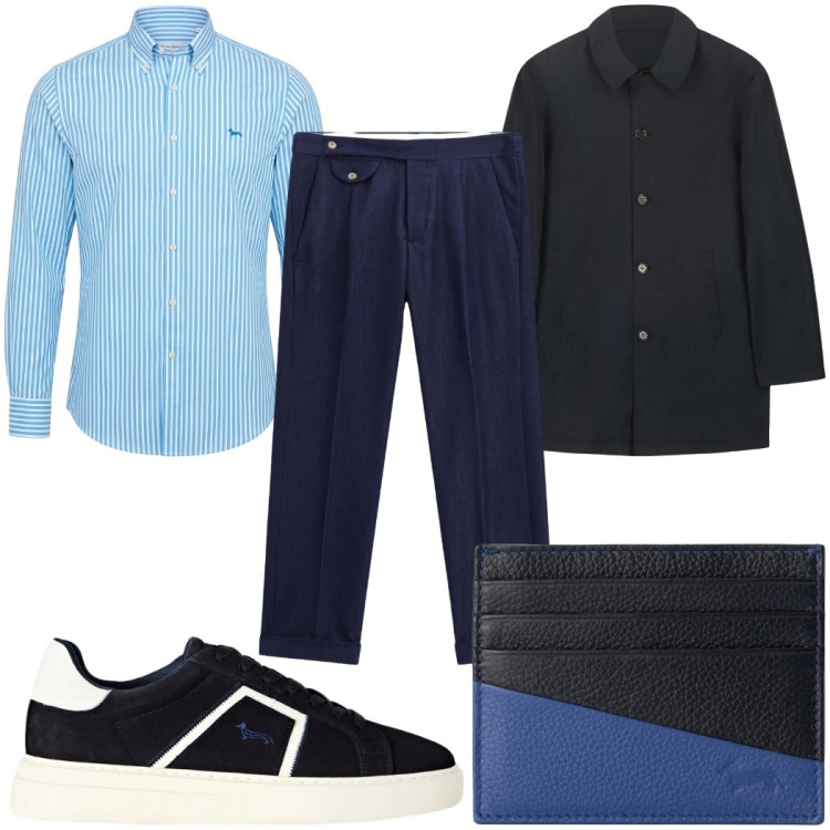 Outfit uomo - Total look #2477782. Stile Casual per Tutti i giorni. Abbinamento con sneakers, camicie, portafogli, pantaloni, giacche.