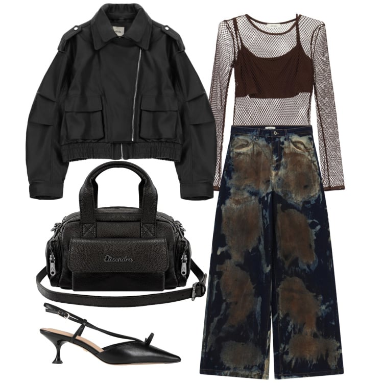 Outfit donna - Settembre. Stile Urban per Tutti i giorni. Abbinamento con décolleté, jeans, top, giacche, borse a mano.