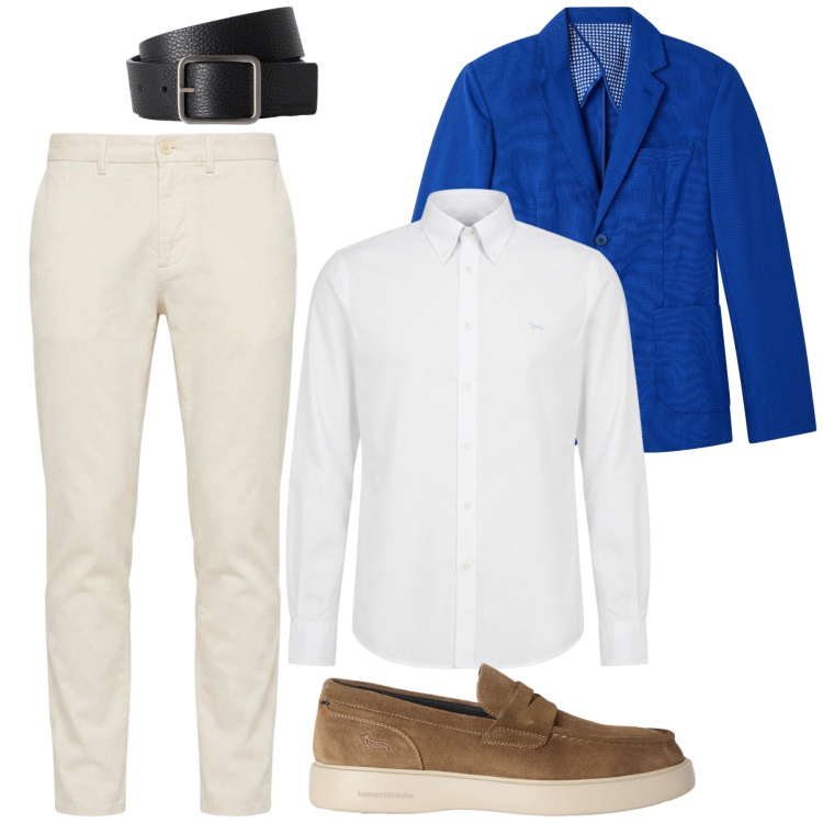 Outfit uomo - Total look #2477888. Stile Casual per Tutti i giorni. Abbinamento con scarpe stringate, cinture, pantaloni, camicie, giacche.