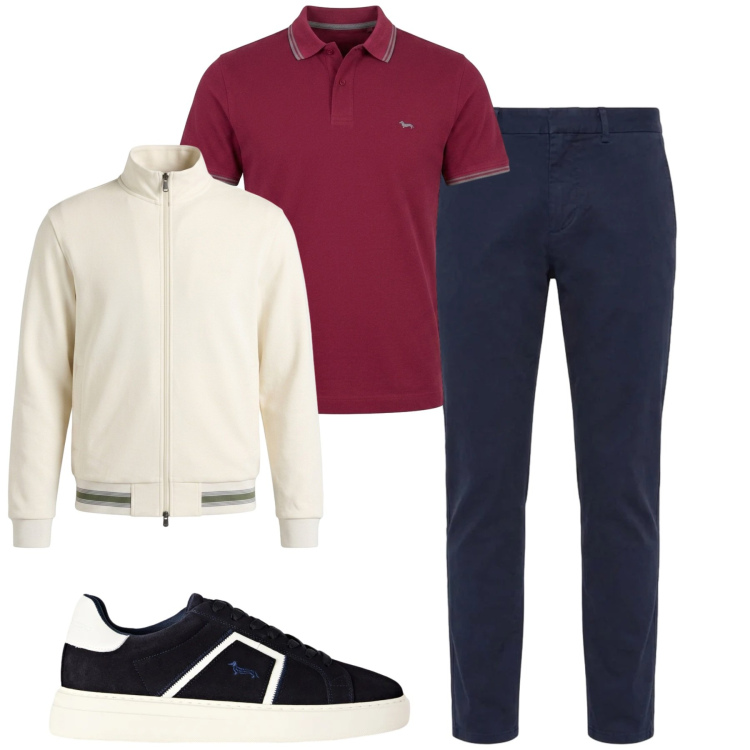 Outfit uomo - Settembre. Stile Urban per Tutti i giorni. Abbinamento con sneakers, felpe, pantaloni, polo.