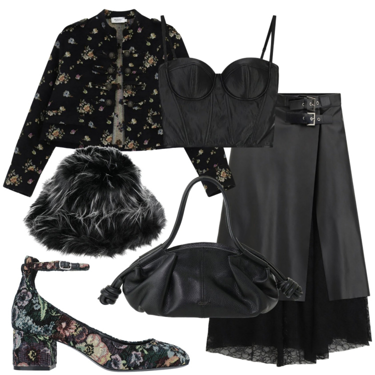 Outfit donna - Total look #2477932. Stile Vintage retrò per Cerimonia. Abbinamento con décolleté, cappelli, top, gonne longuette, borse a mano, blazer.