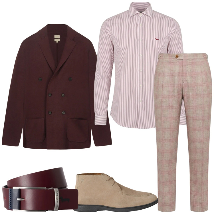 Outfit uomo - Total look #2477972. Stile Trendy per Serata speciale. Abbinamento con cinture, stivali e stivaletti, camicie, pantaloni, cardigans.