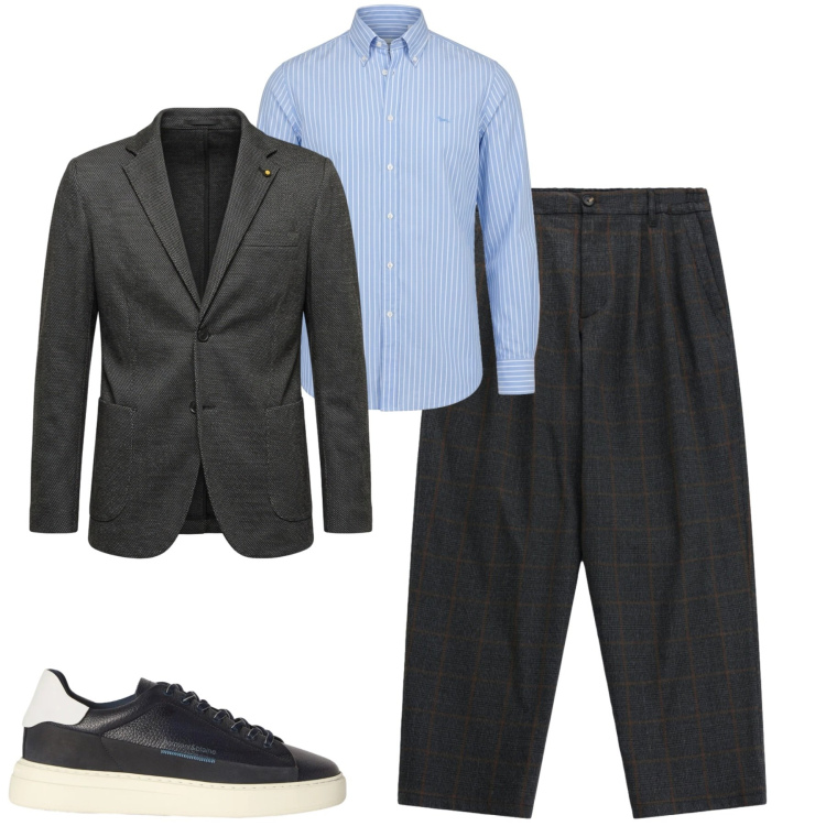 Outfit uomo - City. Stile Urban per Tutti i giorni. Abbinamento con sneakers, camicie, pantaloni, giacche.