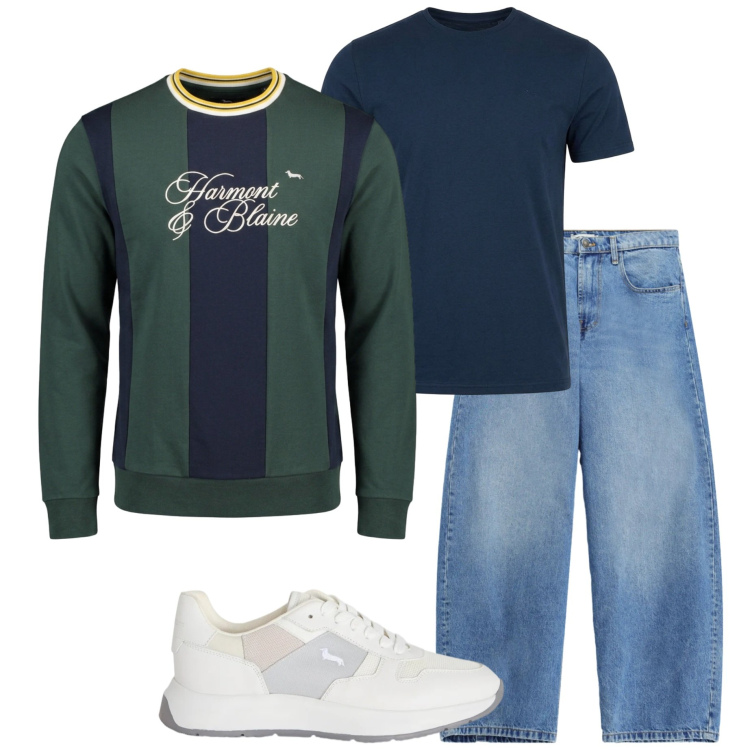 Outfit uomo - Casual style. Stile Casual per Tutti i giorni. Abbinamento con felpe, t-shirt, sneakers, jeans.