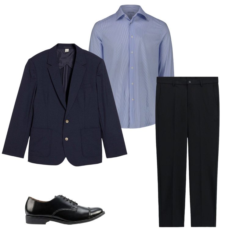 Outfit uomo - Total look #2478123. Stile Casual per Serata speciale. Abbinamento con pantaloni, scarpe stringate, camicie, giacche.