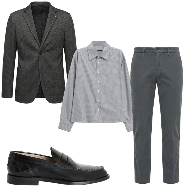 Outfit uomo - Total look #2478139. Stile Business/Elegante per Ufficio. Abbinamento con pantaloni, scarpe stringate, camicie, giacche.
