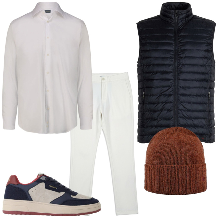 Outfit uomo - Basta uno sguardo. Stile Trendy per Serata speciale. Abbinamento con sneakers, camicie, berretti, pantaloni, piumini.