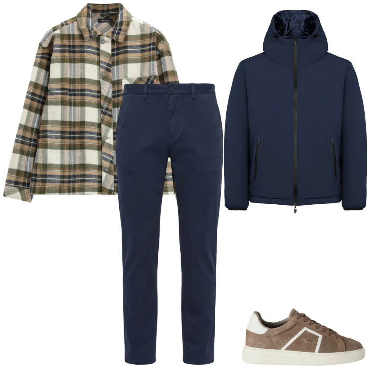 Outfit uomo - Total look #2478224. Stile Trendy per Tutti i giorni. Abbinamento con sneakers, pantaloni, camicie, giacche.
