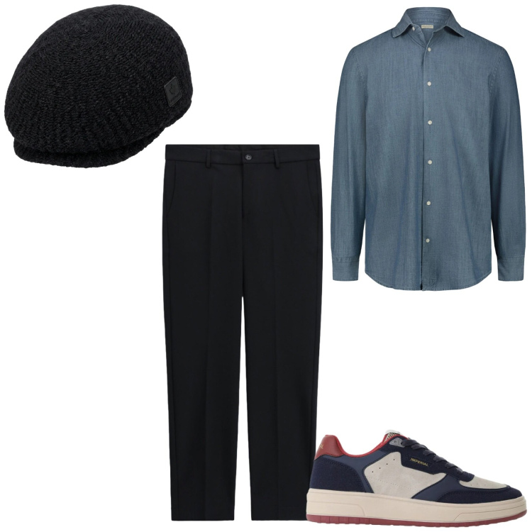 Outfit uomo - Total look #2478226. Stile Casual per Tutti i giorni. Abbinamento con sneakers, pantaloni, camicie, cappelli e berretti.