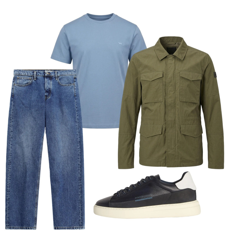 Outfit uomo - Settembre. Stile Casual per Tutti i giorni. Abbinamento con sneakers, t-shirt, jeans, cappotti.