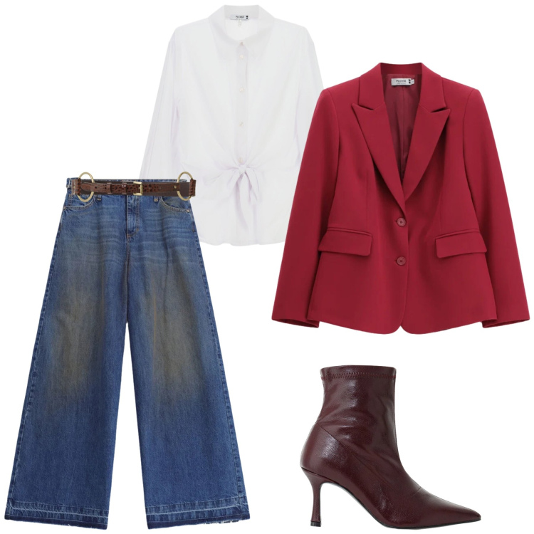 Outfit donna - Stile metropolitano. Stile Sporty chic per Tutti i giorni. Abbinamento con stivaletti, jeans, camicie, blazer, cinture.