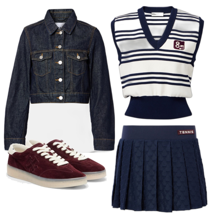 Outfit femme - Preppy Look. Style Preppy pour Tous les jours. Assortir avec blazers, sneakers, pulls, minijupes.