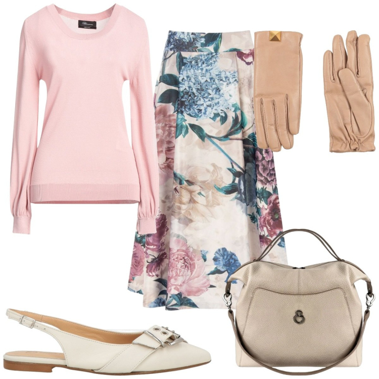 Outfit donna - Maglieria Leggera e Romantica. Stile Romantica per Tutti i giorni. Abbinamento con guanti, pullovers, ballerine, gonne longuette, borse a mano.