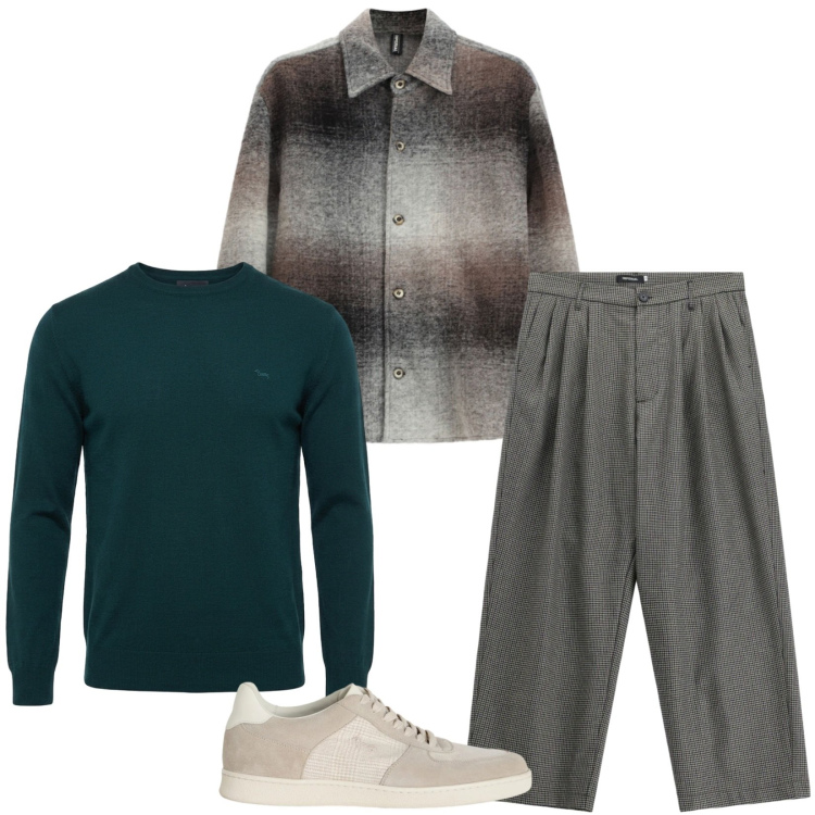 Outfit uomo - Total look #2478360. Stile Trendy per Tutti i giorni. Abbinamento con maglieria, sneakers, pantaloni, cappotti.