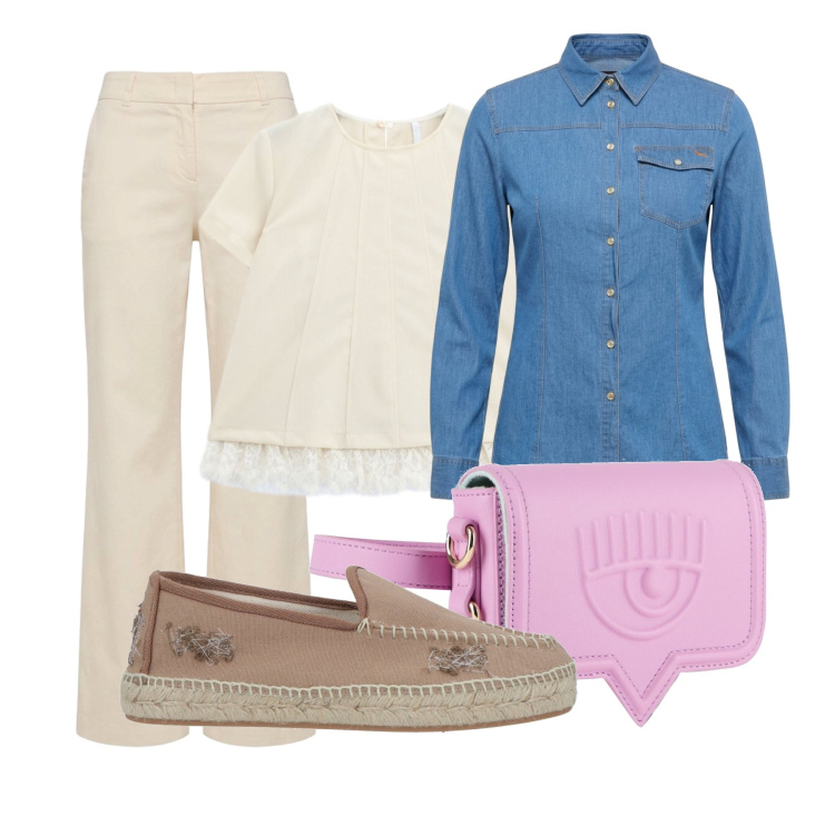 Outfit donna - Scarpe comode mania - @tiffany22. Stile Casual chic per Tutti i giorni. Abbinamento con espadrillas, marsupi, pantaloni, camicie, t-shirt.