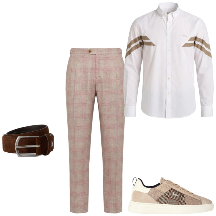 Outfit uomo - Total look #2478480. Stile Urban per Tutti i giorni. Abbinamento con sneakers, cinture, pantaloni, camicie.