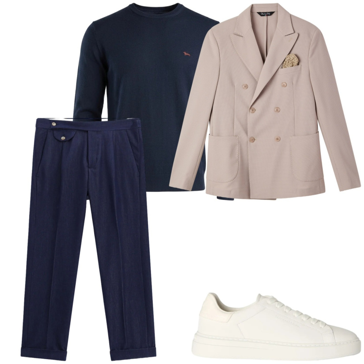 Outfit uomo - Total look #2478483. Stile Casual per Tutti i giorni. Abbinamento con sneakers, maglieria, pantaloni, giacche.