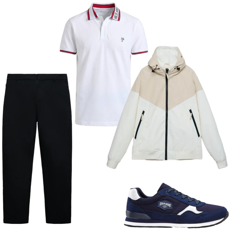 Outfit uomo - Total look #2478486. Stile Urban per Tutti i giorni. Abbinamento con polo, giacche sportive, pantaloni chino, sneakers.