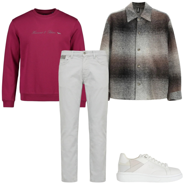 Outfit uomo - Total look #2478487. Stile Casual per Tutti i giorni. Abbinamento con felpe, sneakers, pantaloni, cappotti.