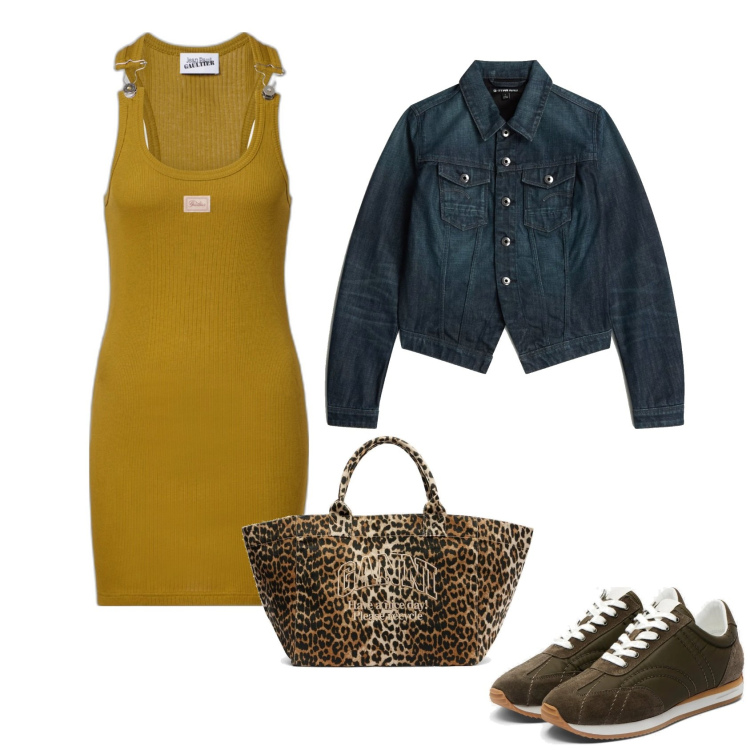 Outfit femme - Esprit salopette. Style Urban pour Tous les jours. Assortir avec chemisiers, robes, sac cabas, sneakers.