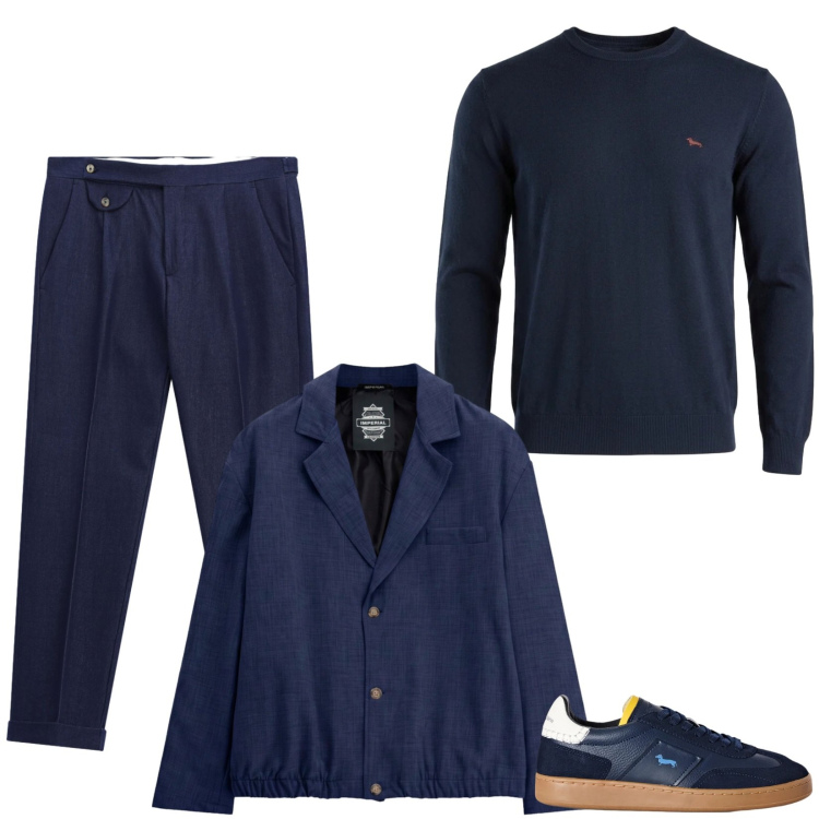 Outfit uomo - Total look #2478559. Stile Trendy per Serata speciale. Abbinamento con sneakers, maglieria, giacche, pantaloni.