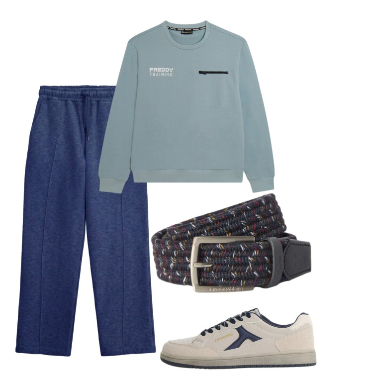 Outfit uomo - Settembre. Stile Casual per Tutti i giorni. Abbinamento con cinture, sneakers, pantaloni, felpe.