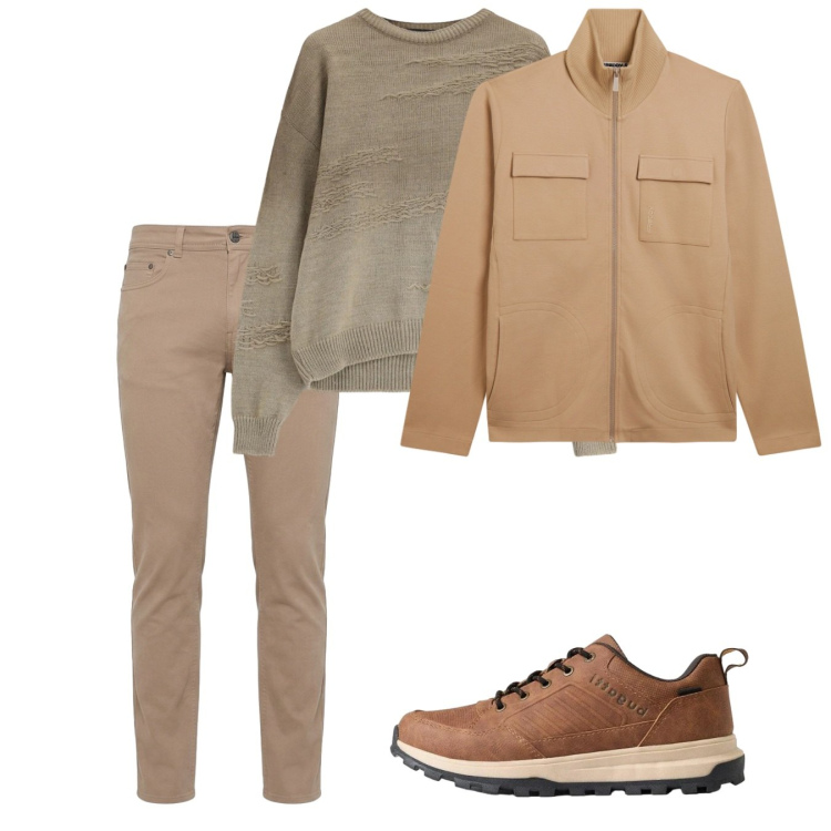 Outfit uomo - Settembre. Stile Casual per Tutti i giorni. Abbinamento con pantaloni, maglieria, felpe, sneakers.
