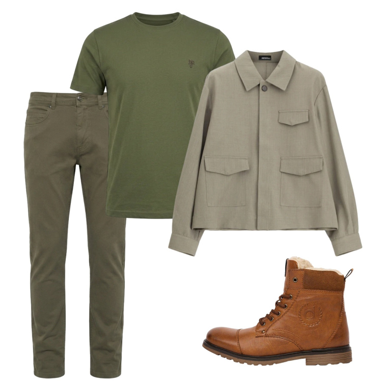 Outfit uomo - Settembre. Stile Casual per Tutti i giorni. Abbinamento con pantaloni, t-shirt, cappotti, stivali e stivaletti.