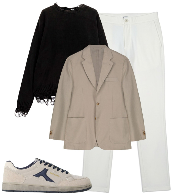 Outfit uomo - Total look #2478642. Stile Casual per Tutti i giorni. Abbinamento con sneakers, maglieria, giacche, pantaloni.