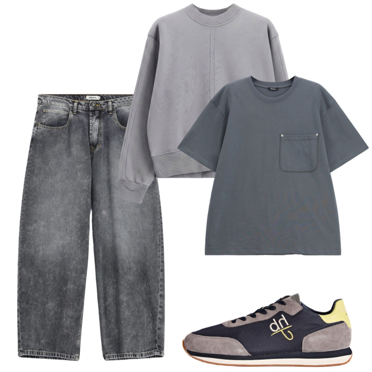 Outfit uomo - Settembre. Stile Casual per Tutti i giorni. Abbinamento con sneakers, jeans, felpe, t-shirt.