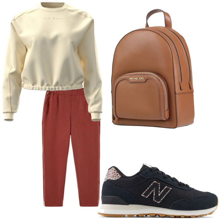 Outfit donna - Oroscopo La Bilancia. Stile Casual per Tutti i giorni. Abbinamento con zaini, pantaloni, sneakers, felpe.