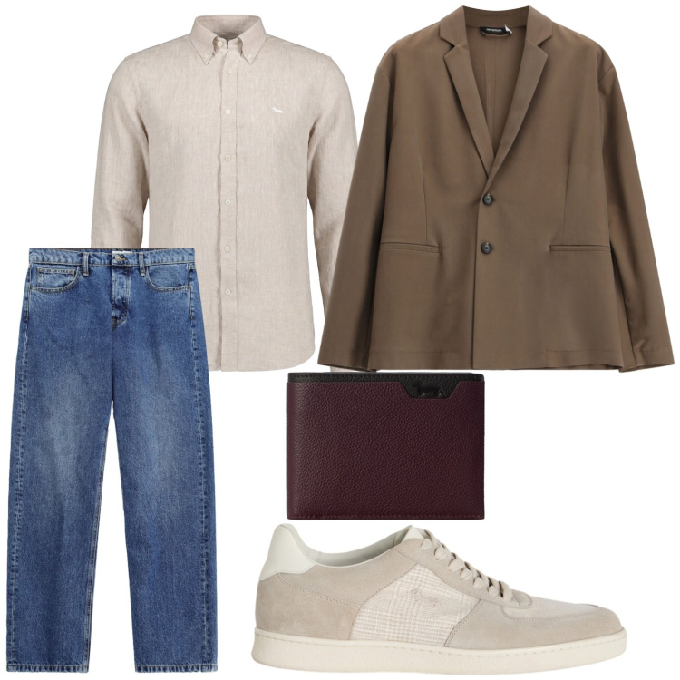 Outfit uomo - Jeans lover. Stile Casual per Tutti i giorni. Abbinamento con portafogli, sneakers, camicie, jeans, giacche.