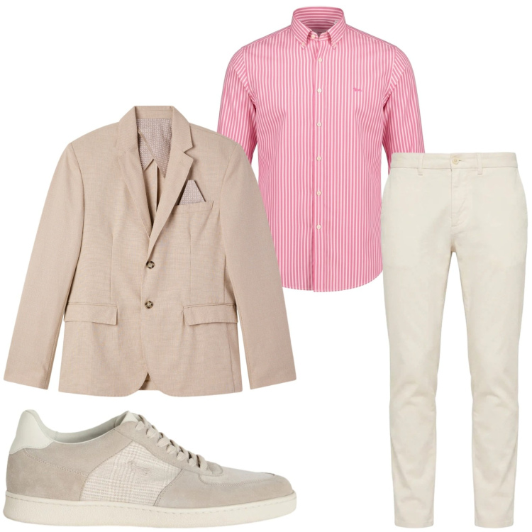Outfit uomo - Camicia ortensia. Stile Casual per Ufficio. Abbinamento con camicie, pantaloni, sneakers, giacche.